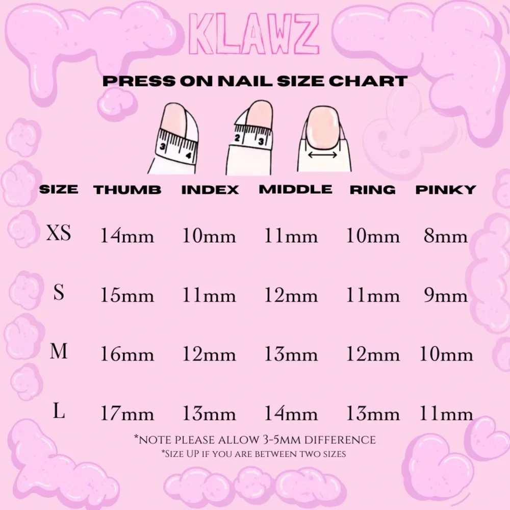 KLAWZ 10 pc luxury press on nails short square shaped - Picture 6 of 8